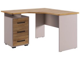 Стол компьютерный 1200 угловой Лайт-2 кашемир/дуб крафт золотой в Губкинском - gubkinskij.mebel-tymen.ru | фото