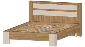 Ленора Кровать 1400 Дуб вотан/Кашемир в Губкинском - gubkinskij.mebel-tymen.ru | фото