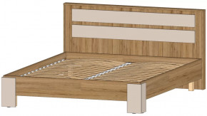 Ленора Кровать 1600 Дуб вотан/Кашемир в Губкинском - gubkinskij.mebel-tymen.ru | фото