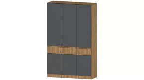 Ленора Шкаф 3х ств. Дуб вотан/Графит в Губкинском - gubkinskij.mebel-tymen.ru | фото