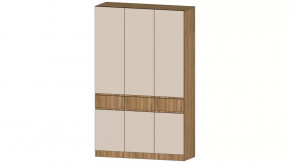 Ленора Шкаф 3х ств. Дуб вотан/Кашемир в Губкинском - gubkinskij.mebel-tymen.ru | фото