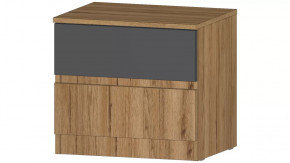 Ленора Тумба прикроватная Дуб вотан/Графит в Губкинском - gubkinskij.mebel-tymen.ru | фото