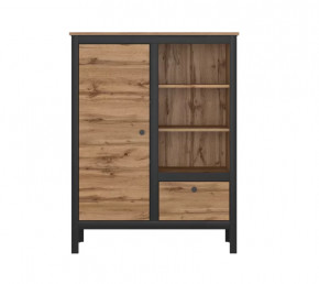 LOFT шкаф REG1D1S/90 (Дуб вотан/Черный) в Губкинском - gubkinskij.mebel-tymen.ru | фото