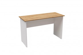 ЛЮЧИЯ Стол письменный (ш1200*г500*в750мм), ЛДСП Белый/ЛДСП Дуб крафт золотой в Губкинском - gubkinskij.mebel-tymen.ru | фото