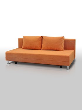 Диван Комфорт Лайт без подлокотников 2 подушки апельсин в Губкинском - gubkinskij.mebel-tymen.ru | фото