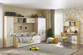 Детский гарнитур Форсаж К1 дуб сонома/белый в Губкинском - gubkinskij.mebel-tymen.ru | фото