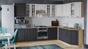 Модульная кухня «Лина» Дуб крафт золотой/Графит в Губкинском - gubkinskij.mebel-tymen.ru | фото