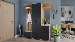 Набор мебели для прихожей «Витра» Тип 2 Дуб Крафт золотой, Антрацит в Губкинском - gubkinskij.mebel-tymen.ru | фото