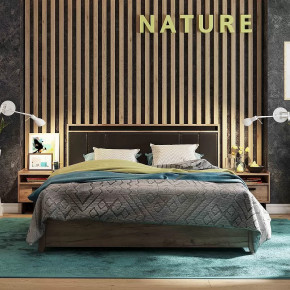 Nature 307 Кровать Люкс 1600 в Губкинском - gubkinskij.mebel-tymen.ru | фото