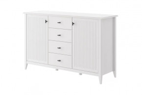 Никеа Комод 4 ящика 2 двери Белый в Губкинском - gubkinskij.mebel-tymen.ru | фото