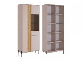 Шкаф двухдверный (со стеклом) Доминика в Губкинском - gubkinskij.mebel-tymen.ru | фото