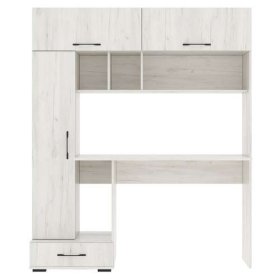 Стол компьютерный "ПКС- 1" (ш1500*г570*в1800мм), ЛДСП дуб крафт белый (Памир) в Губкинском - gubkinskij.mebel-tymen.ru | фото