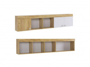 Полка Форсаж дуб крафт золотой/белый в Губкинском - gubkinskij.mebel-tymen.ru | фото