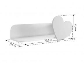 Полка навесная Сердечко в Губкинском - gubkinskij.mebel-tymen.ru | фото