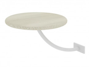 Полка прикроватная круглая Милсон белая в Губкинском - gubkinskij.mebel-tymen.ru | фото