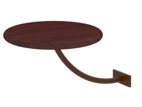 Полка прикроватная круглая Милсон коричневая в Губкинском - gubkinskij.mebel-tymen.ru | фото