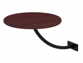 Полка прикроватная круглая Милсон коричневая-металл черный в Губкинском - gubkinskij.mebel-tymen.ru | фото