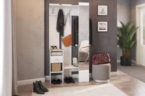 Прихожая Агата белый рамух в Губкинском - gubkinskij.mebel-tymen.ru | фото