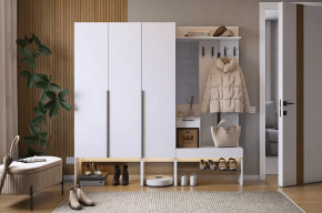 Прихожая Баско К11 белое дерево в Губкинском - gubkinskij.mebel-tymen.ru | фото