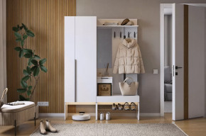 Прихожая Баско К2 белое дерево в Губкинском - gubkinskij.mebel-tymen.ru | фото