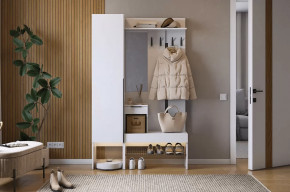 Прихожая Баско К3 белое дерево в Губкинском - gubkinskij.mebel-tymen.ru | фото