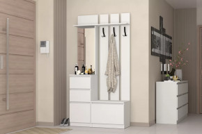Прихожая Хилтон Белый в Губкинском - gubkinskij.mebel-tymen.ru | фото