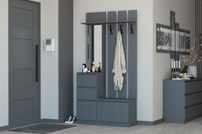 Прихожая Хилтон Графит в Губкинском - gubkinskij.mebel-tymen.ru | фото