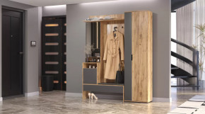 Прихожая Сабрина Дуб вотан/графит в Губкинском - gubkinskij.mebel-tymen.ru | фото