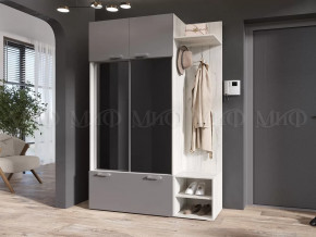 Прихожая Стелла Графит/Дуб Крафт Белый в Губкинском - gubkinskij.mebel-tymen.ru | фото