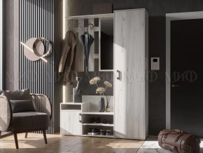 Прихожая Визит Дуб Крафт Белый в Губкинском - gubkinskij.mebel-tymen.ru | фото