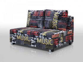 Диван Реал 120 без подлокотников мюзик графит в Губкинском - gubkinskij.mebel-tymen.ru | фото