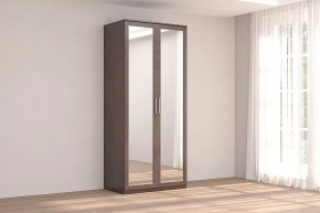 Шкаф 2-х дверный с зеркалом Кэт-4 Венге Диал в Губкинском - gubkinskij.mebel-tymen.ru | фото