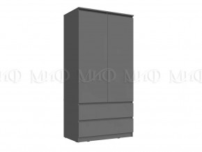Шкаф 2-х створчатый Челси Графит в Губкинском - gubkinskij.mebel-tymen.ru | фото