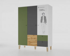 Шкаф 3-х створчатый "Story" (Пушкин) в Губкинском - gubkinskij.mebel-tymen.ru | фото