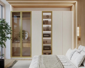 Шкаф 3000 Тальк Вельвет в Губкинском - gubkinskij.mebel-tymen.ru | фото