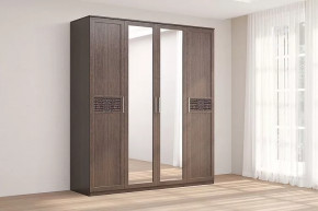 Шкаф 4-х створчатый с зеркалом Кэт-4 Венге Диал в Губкинском - gubkinskij.mebel-tymen.ru | фото