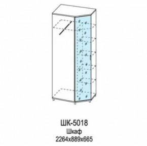 Шкаф для одежды и белья ШК-5018 Грейс в Губкинском - gubkinskij.mebel-tymen.ru | фото