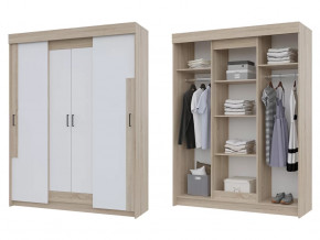 Шкаф купе Victor Сонома-Белый в Губкинском - gubkinskij.mebel-tymen.ru | фото