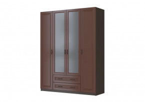 Шкаф ШР-4 "Кантри" 2 зеркала, орех в Губкинском - gubkinskij.mebel-tymen.ru | фото