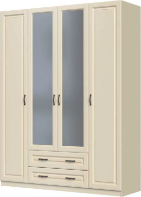 Шкаф ШР-4 "Кантри" 2 зеркала, слоновая кость в Губкинском - gubkinskij.mebel-tymen.ru | фото