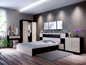 Спальный гарнитур Басямиф, дуб беленый/венге в Губкинском - gubkinskij.mebel-tymen.ru | фото