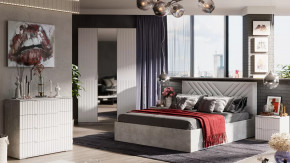 Спальный гарнитур «Хилтон» №1 Ателье светлый в Губкинском - gubkinskij.mebel-tymen.ru | фото