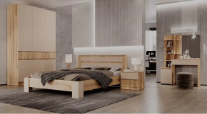 Спальный гарнитур Ленора Дуб вотан/Кашемир в Губкинском - gubkinskij.mebel-tymen.ru | фото