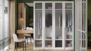 Спальный гарнитур «Порто» №4 Яблоня Беллуно, Белый в Губкинском - gubkinskij.mebel-tymen.ru | фото