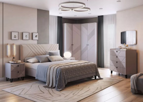Спальня Кашемир №3, кашемир/сантьяго в Губкинском - gubkinskij.mebel-tymen.ru | фото
