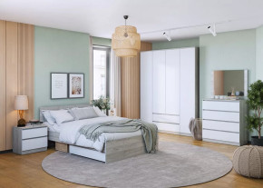 Спальня Лори, набор №ДС-1, дуб серый/белый в Губкинском - gubkinskij.mebel-tymen.ru | фото