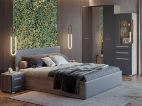 Спальня Наоми графит нубук в Губкинском - gubkinskij.mebel-tymen.ru | фото