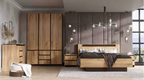 Спальня серия Бостон дуб вотан в Губкинском - gubkinskij.mebel-tymen.ru | фото
