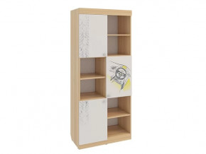 Стеллаж Форсаж дуб сонома/белый в Губкинском - gubkinskij.mebel-tymen.ru | фото