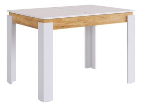 Стол обеденный раздвижной Гермес 2 белое дерево/дуб крафт золотой в Губкинском - gubkinskij.mebel-tymen.ru | фото